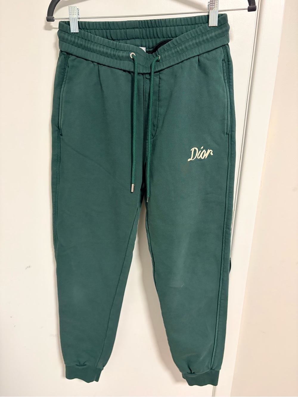 Dior Women Green Logo Sweat Joggers